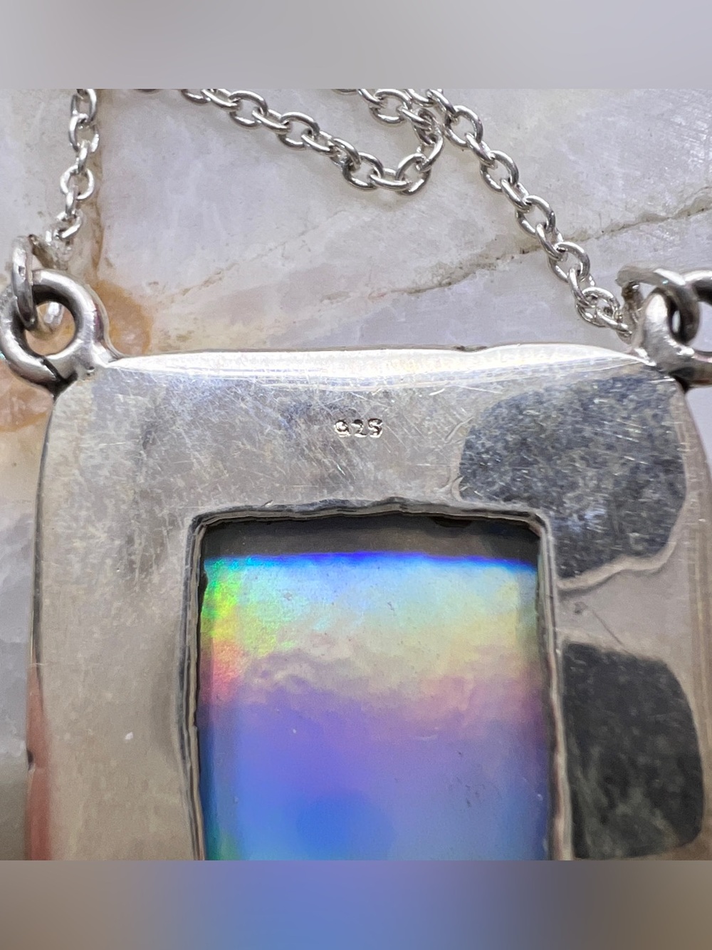 Southwestern Navajo Nation Picture Sterling Silver 925 Necklace - Picture 6 of 7